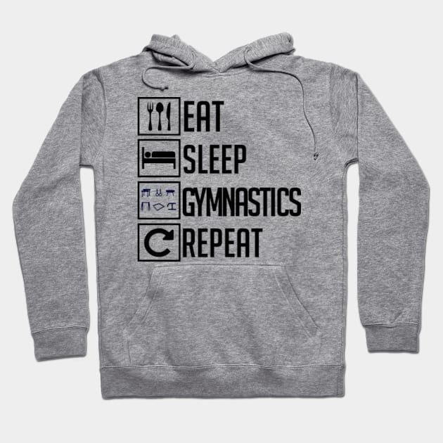 Eat Sleep Gymnastics Repeat MAG Hoodie by MAG Love